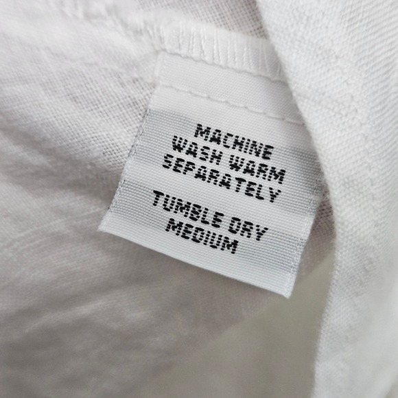 Cut Loose Tank Top Womens XL White Linen V-Neck Sleeveless Casual Coastal Boho - Picture 4 of 7